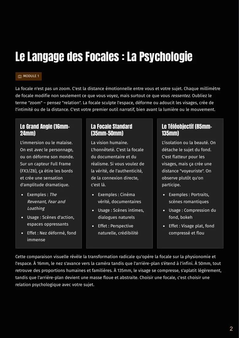 Guide du cinéaste — extrait de la page 2