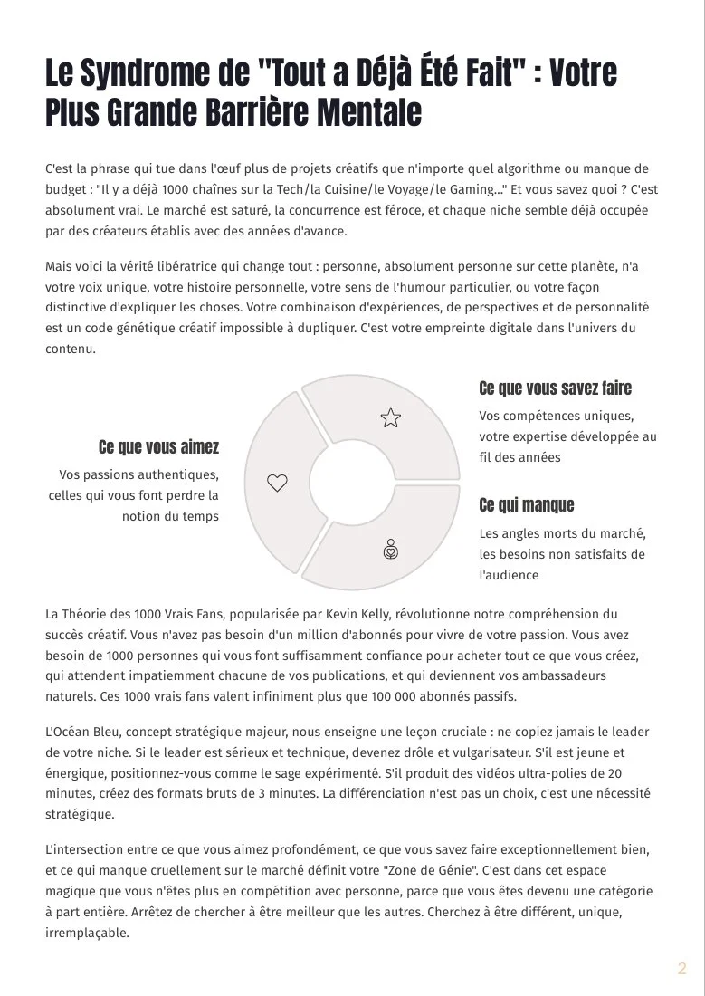 Guide du créateur — extrait de la page 2