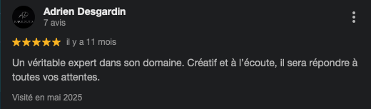 Extrait d’avis Google