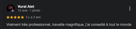 Extrait d’avis Google